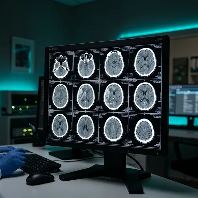 Coupes scanner thoracique analysées sur station de diagnostic au Centre Bab Doukkala Marrakech